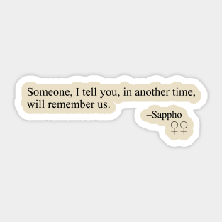 Sappho Poem (Remembrance) Sticker